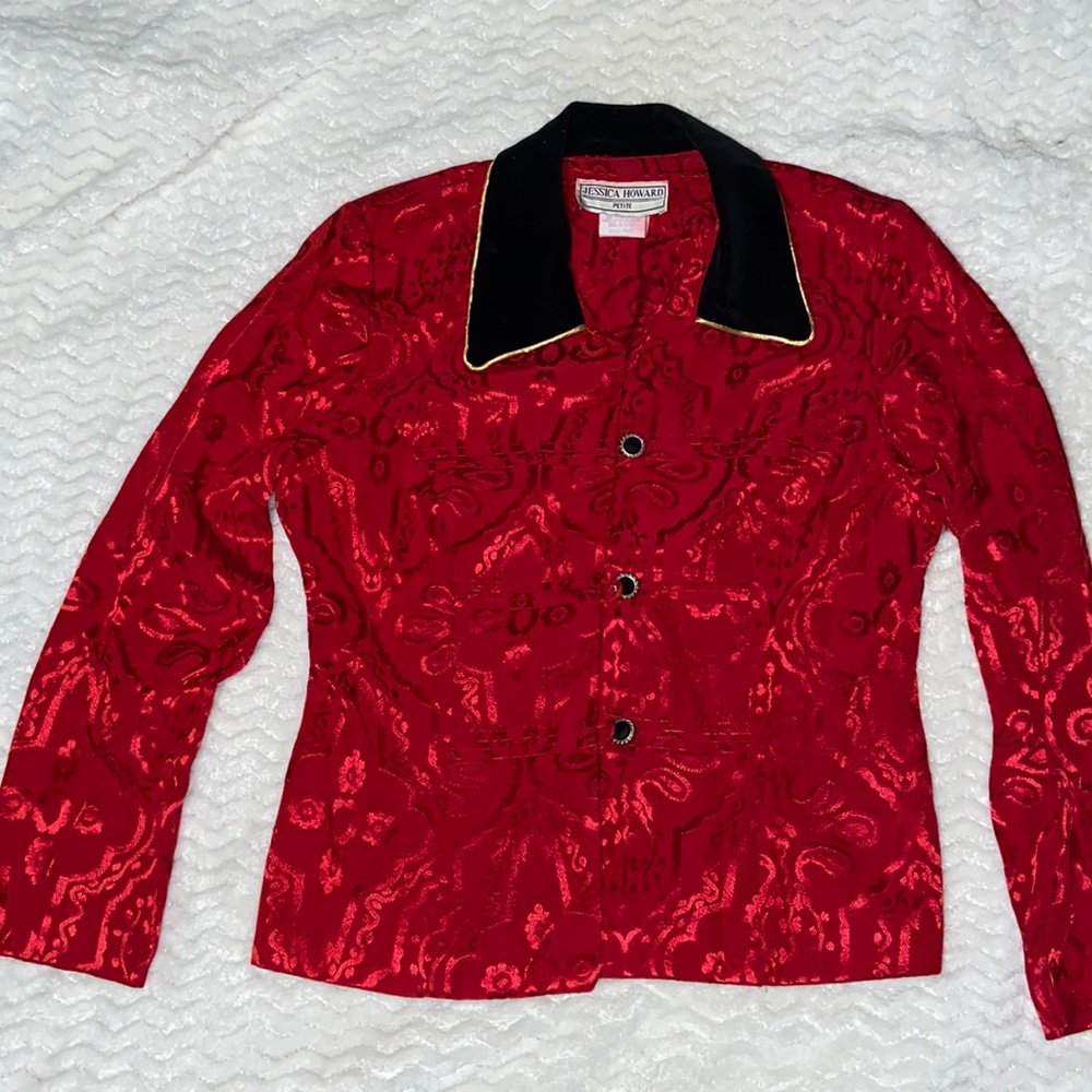 Jessica Howard Petite Size 10 Red Blazer